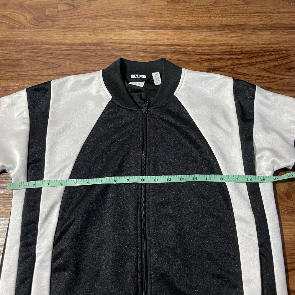 Adidas Originals Casual Colorblock Full Zip Jacket Black/White Womens Size M - Picture 4 of 10
